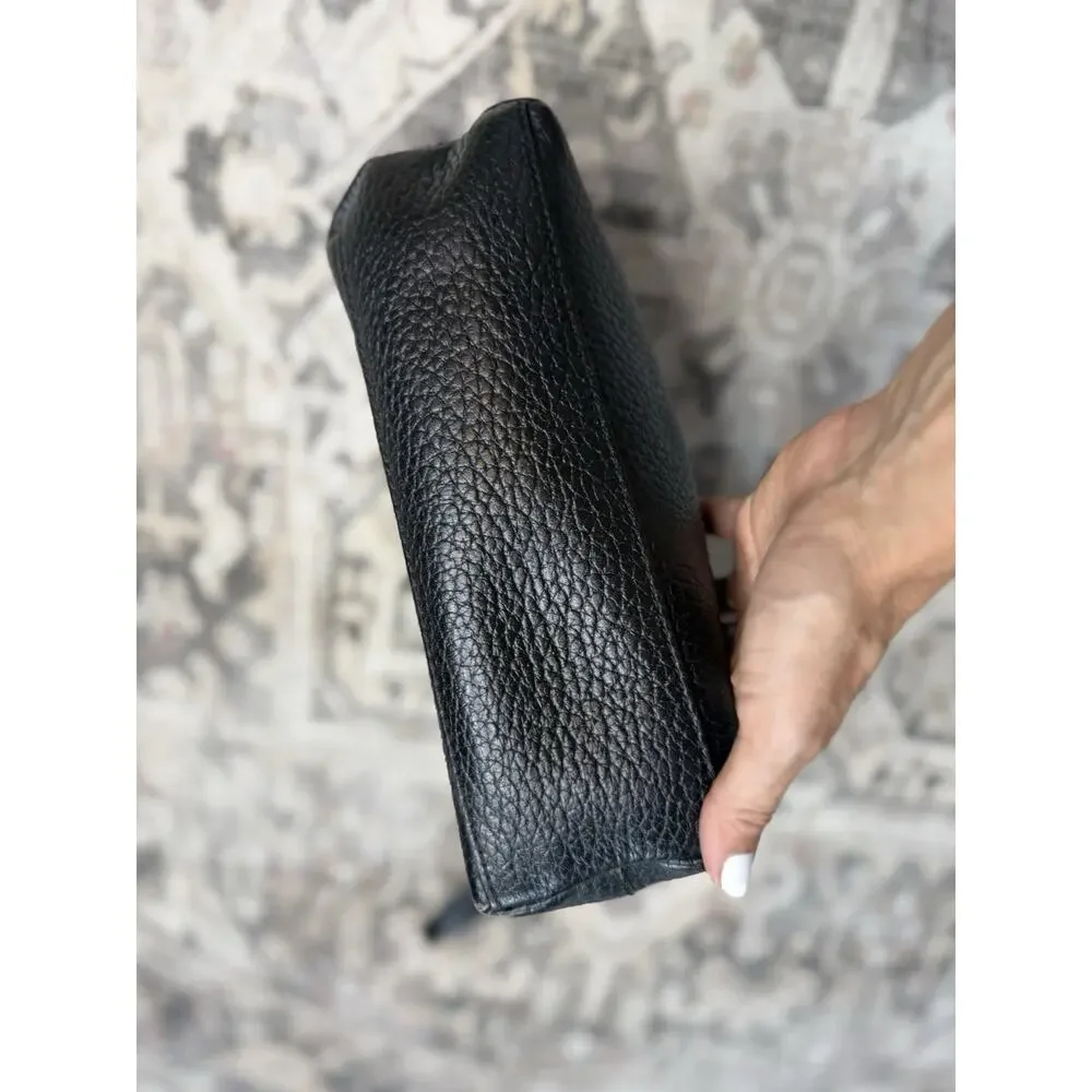 Kate Spade Black Carmen Southport Ave Pebbled Leather Crossbody Shoulder Bag